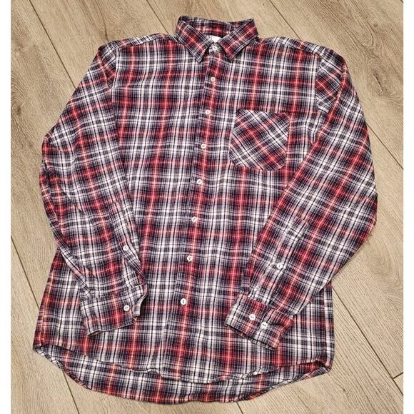 American Apparel Women Shirt M Flannel Plaid Long Sleeve Collar Preppy Outdoor - Picture 1 of 9